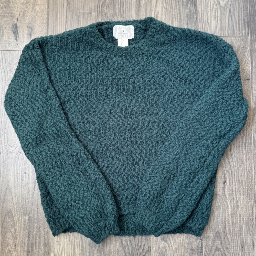 Ruby Moon Women's Teal‎ Green Textured Knit Sweater Pullover Size S
